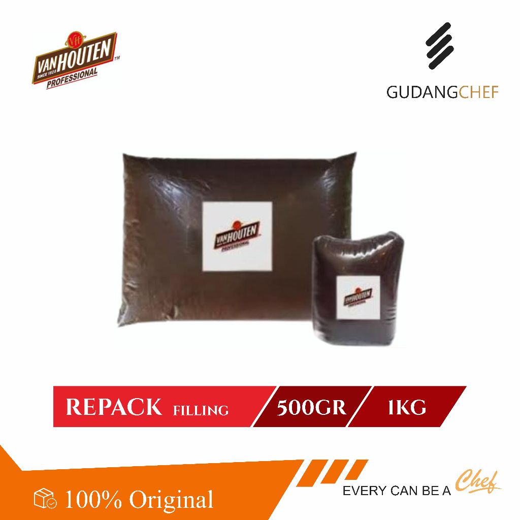 

Van Houten Prof Dark Compound Chocolate Filling 1kg/500gr - sweet dark filling Van Houten Prof