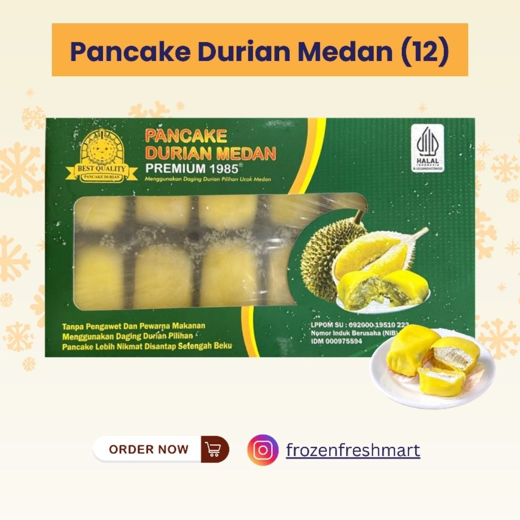 

Pancake Durian Medan isi 12