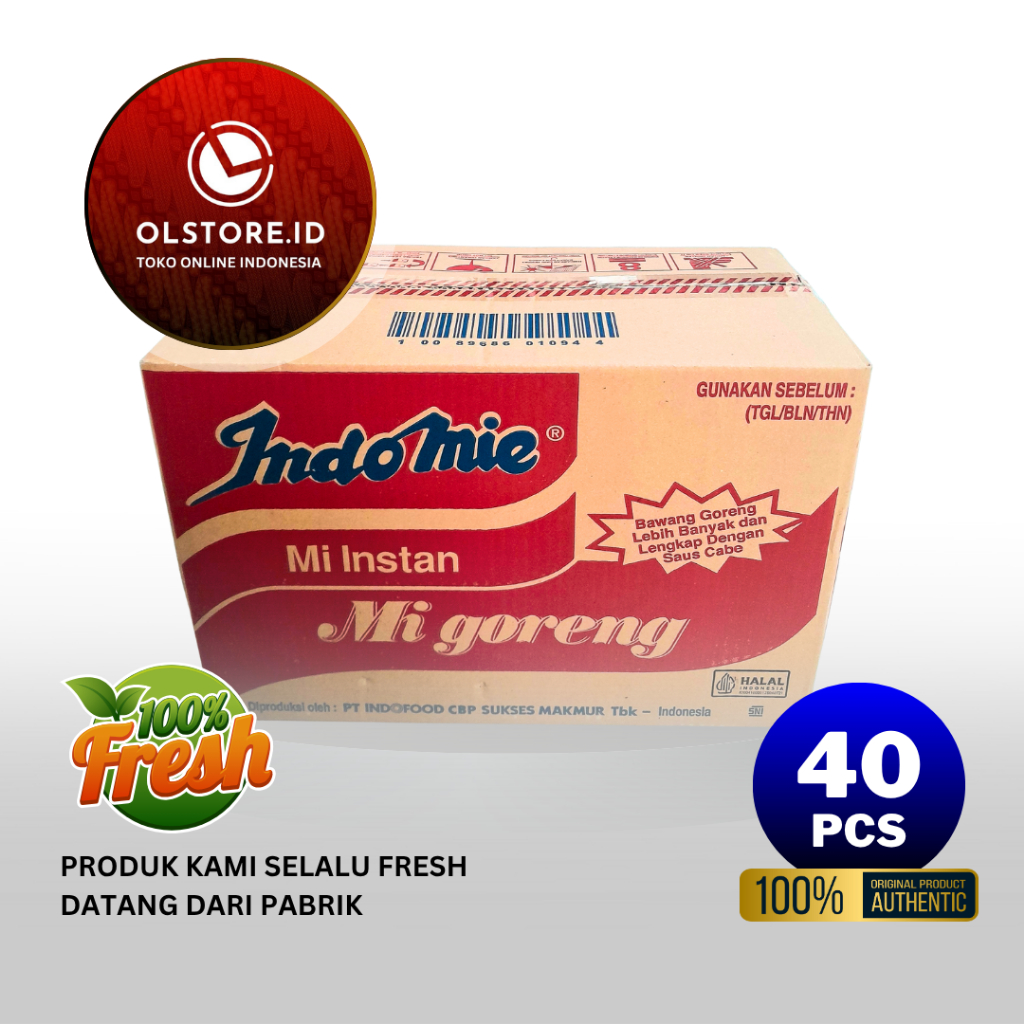 

Indomie Goreng 1 Karton (Isi 40 Bungkus) – Mi Instan Favorit | Original