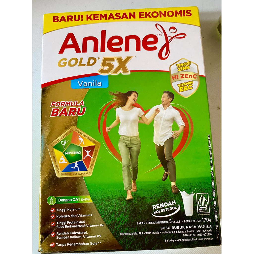 

Anlene Gold 5X Susu Dewasa Vanila Box 170 gram