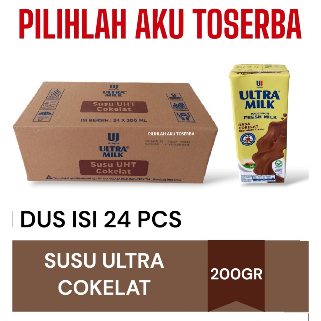 

Susu Ultra Coklat (Cokelat) 200 ml - (HARGA 1 DUS ISI 24)
