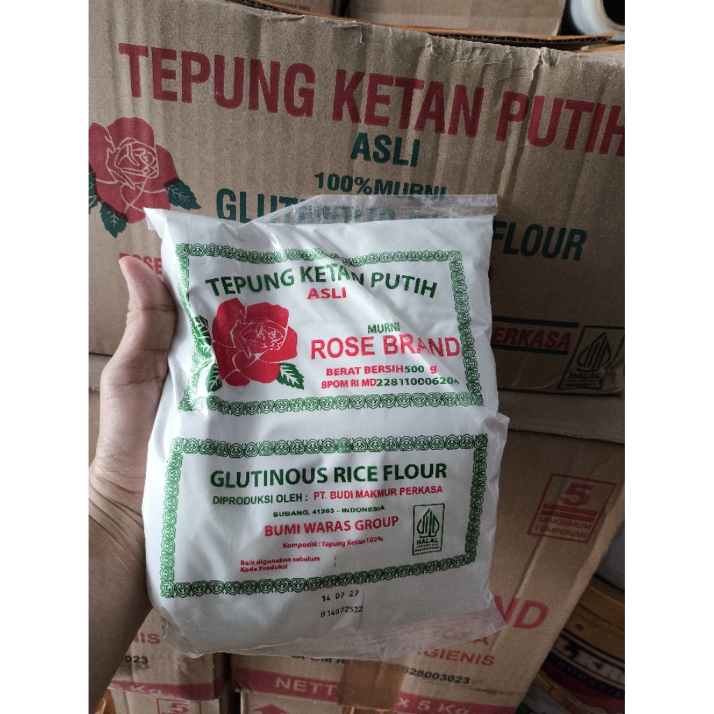 

Tepung ketan Putih Rose Brand 500gram