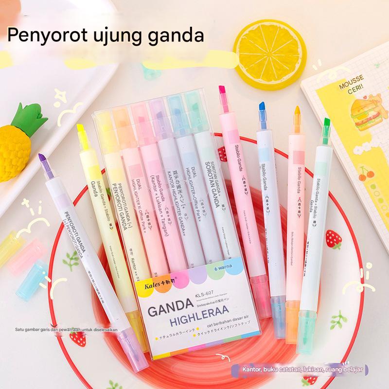 

PULPEN / STABILO WARNA-WARNI 2 SISI – BOX ISI 6