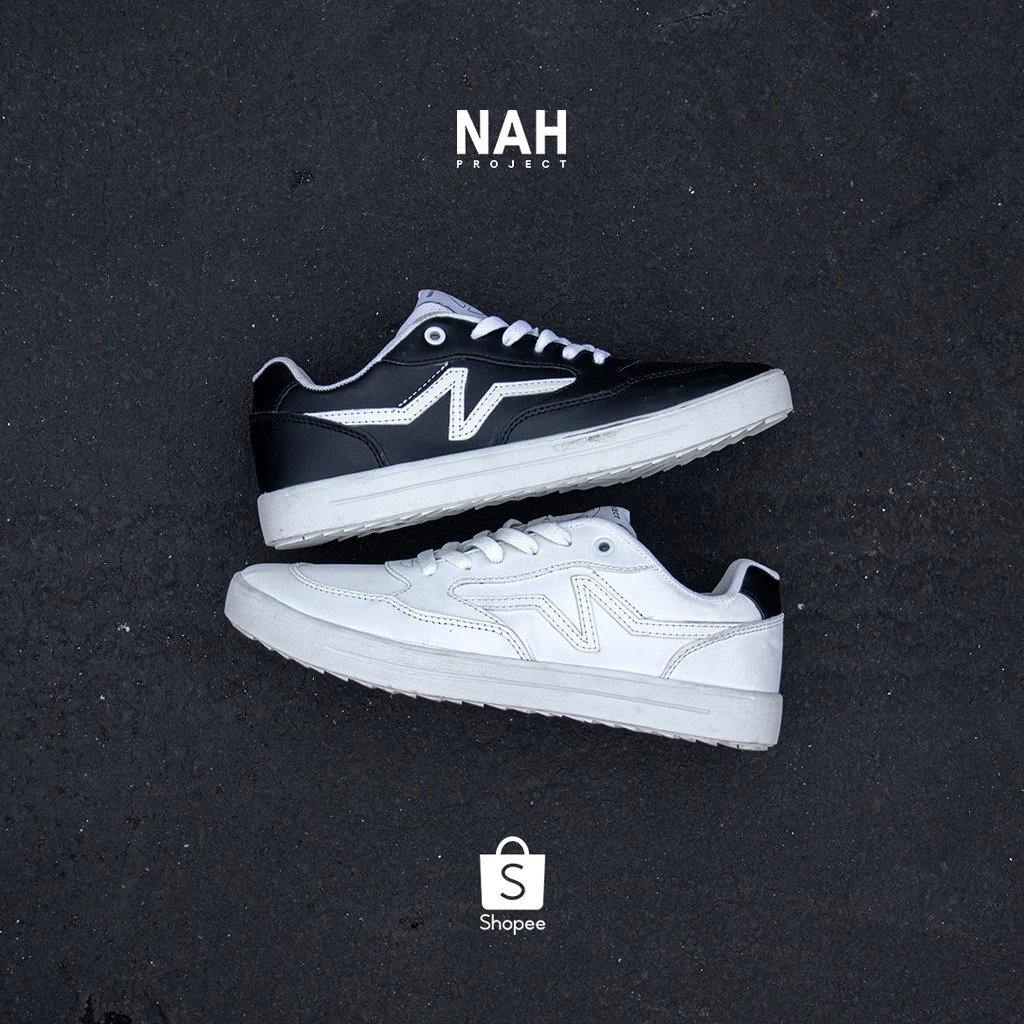 7.7 (CUCI GUDANG) Sepatu Pria Sneakers Casual Original NAH Project Audacity Classic White C AFD