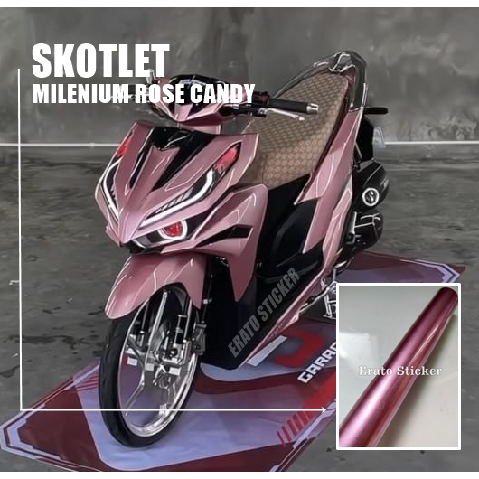 Skotlet stiker motor milenium rose metalik skotlet pink muda candy skotlet soft pink metalik candy