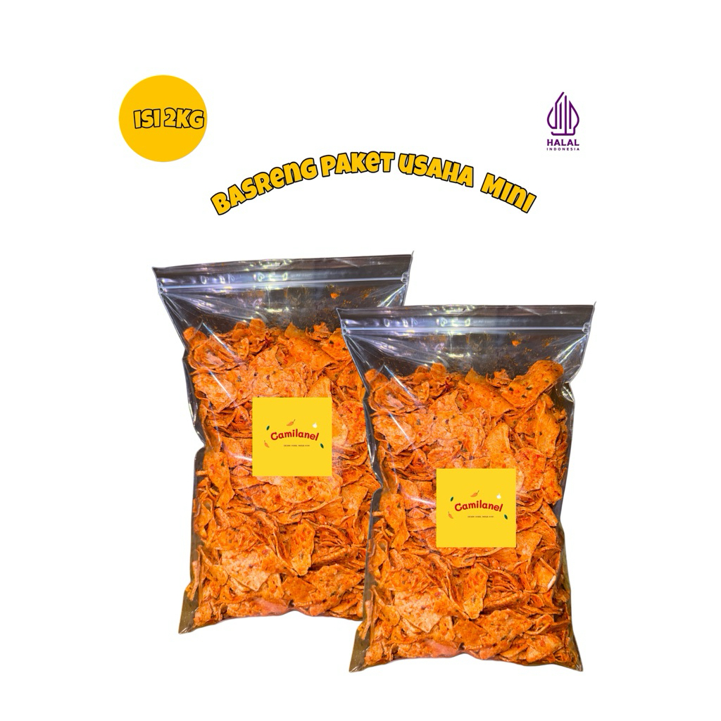 PAKET USAHA MINI 2KG BASRENG BUMBU CIKRUH/ SNACK & FOOD MAKANAN KERING