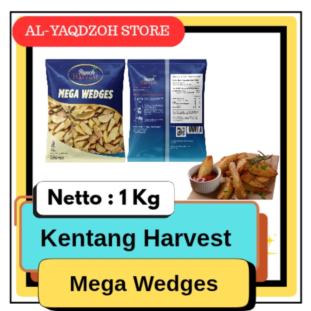 

Kentang Ranch Harvest | Frozen Food | Mega Wedges | Netto 1Kg