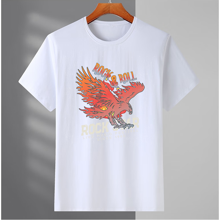 Pengiriman Lokal Kaos Rock Eagle Gaya Rock