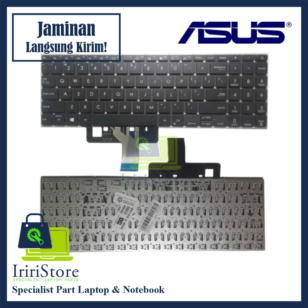Keyboard Laptop Asus E510 E510M E510MA L510 L510M Hitam