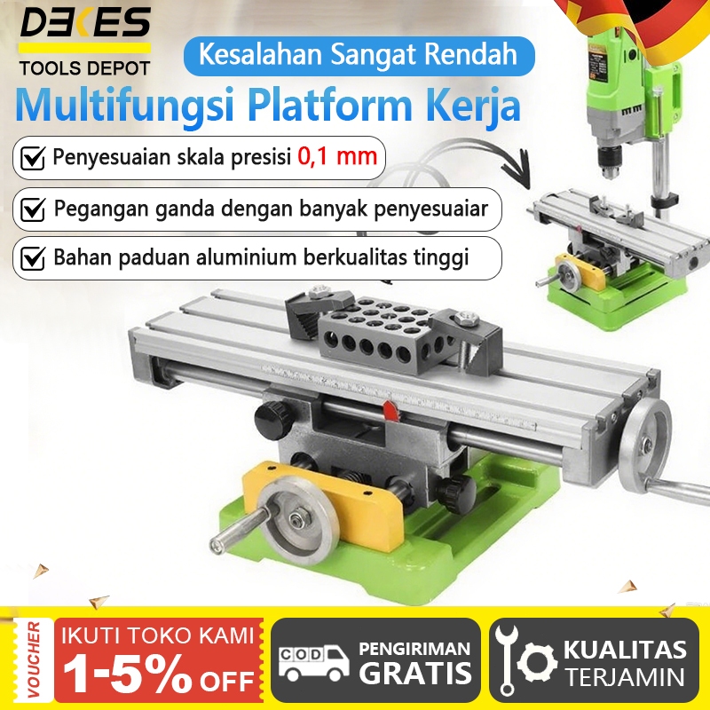 DEKES Aluminum alloy milling machine table cross milling Bench Vise Fixture bor mesin penggilingan m