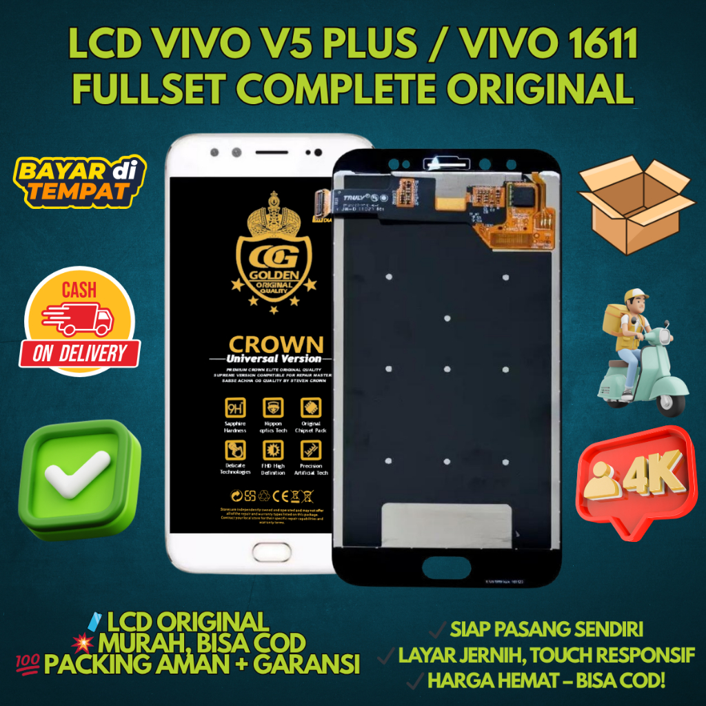 LCD VIVO V5 PLUS / VIVO 1611 TOUCHSCREEN FULLSET COMPLETE ORIGINAL