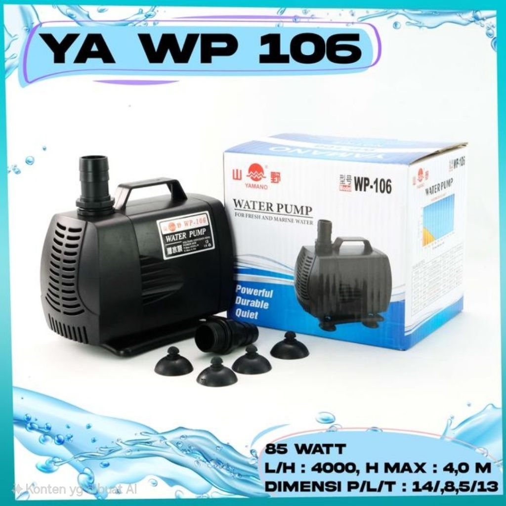 YAMANO WP-106 Pompa Aquarium Pompa Kolam Pompa Hidroponik - YAMANO 106