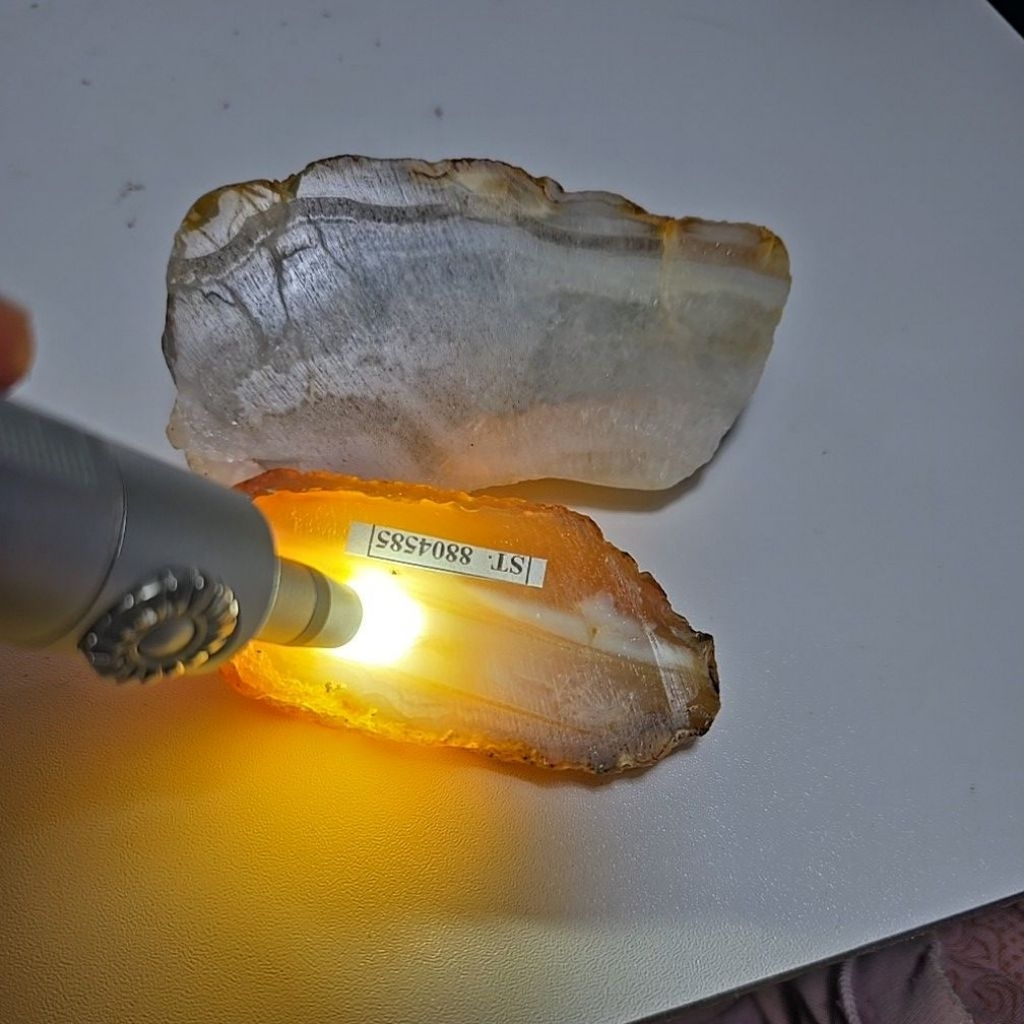 BATU CARNELIAN ROUGH TEMBUS CAHAYA BATU ASLI