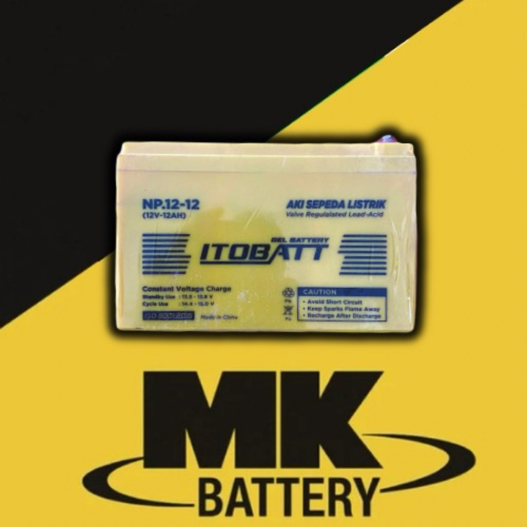 aki sepeda listrik selis Butterfly 12v 12ah VRLA 6dzf12 baterai mk