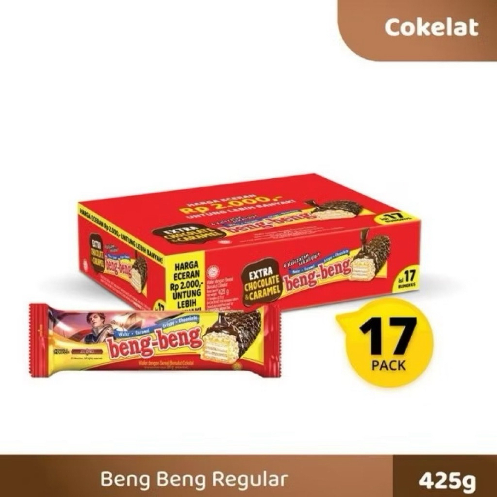 

Beng Beng 1 Pak Isi 17– Cemilan Wafer Cokelat Manis Gurih