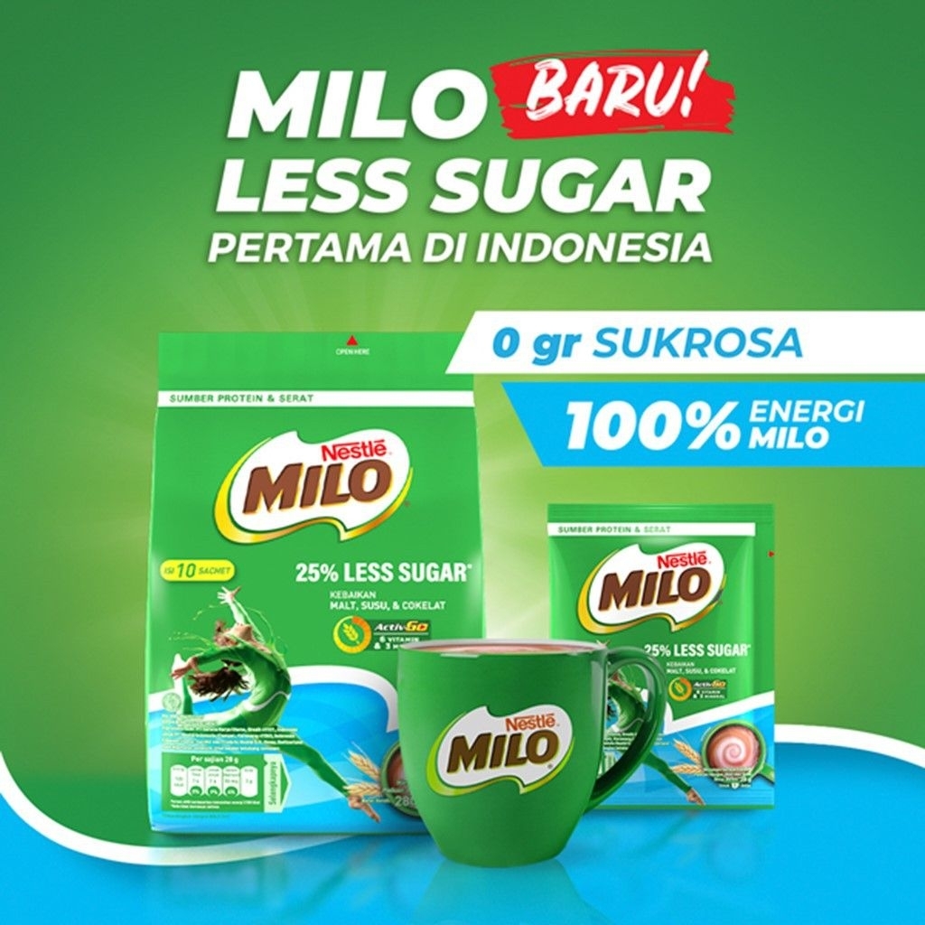 

Milo 25% Less Sugar 10 sachet