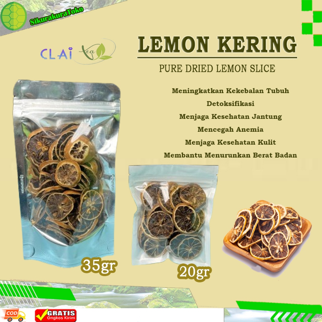 

(skr) Lemon Kering Iris Dried Fruit slice rempah herbal infused water lemon tea
