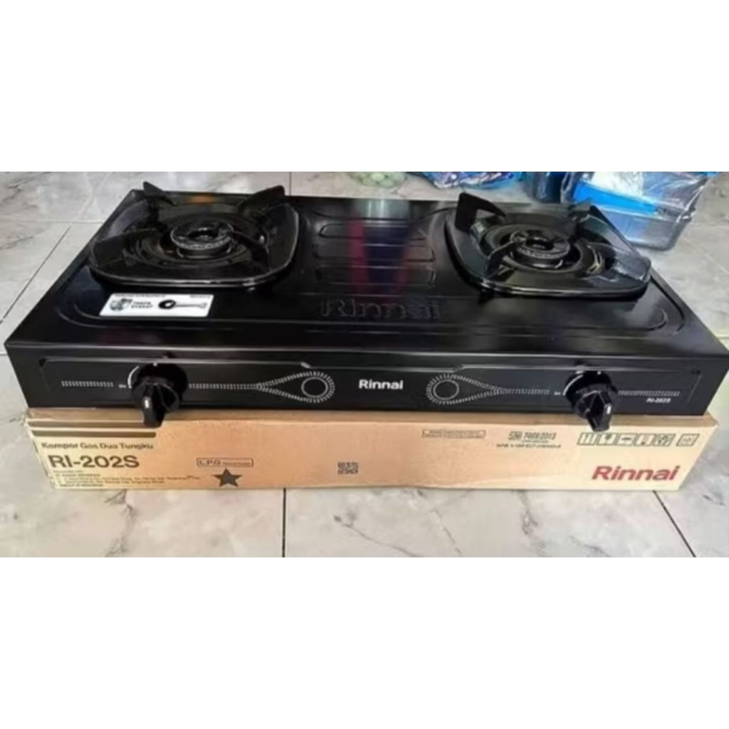 Kompor Gas Rinnai 2 Tungku RI-202S / Rinnai Kompor Gas 2 Tungku RI-202 S