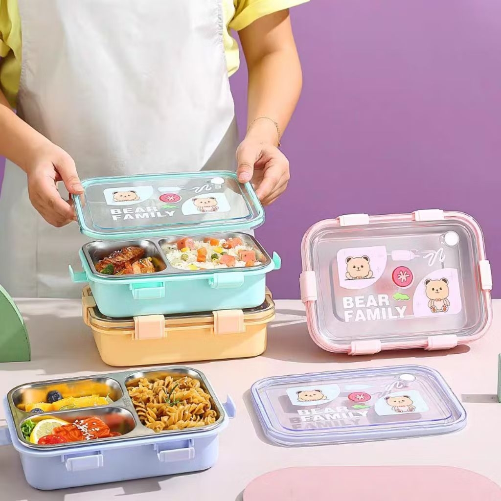 Lunch Box Stainless Sekat SUS 304