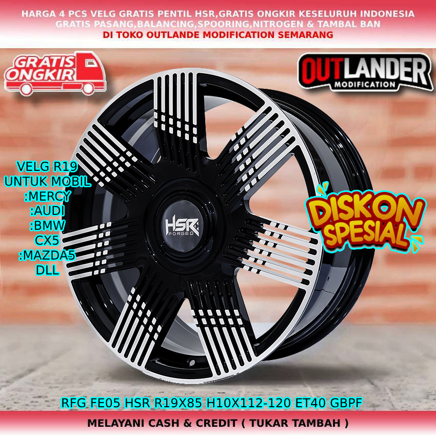 velg racing hsr forged untuk mobil Mazda5 Mazda6 CX5 CX7 Vellfire Almaz Alphard dll hsr fe05 r19
