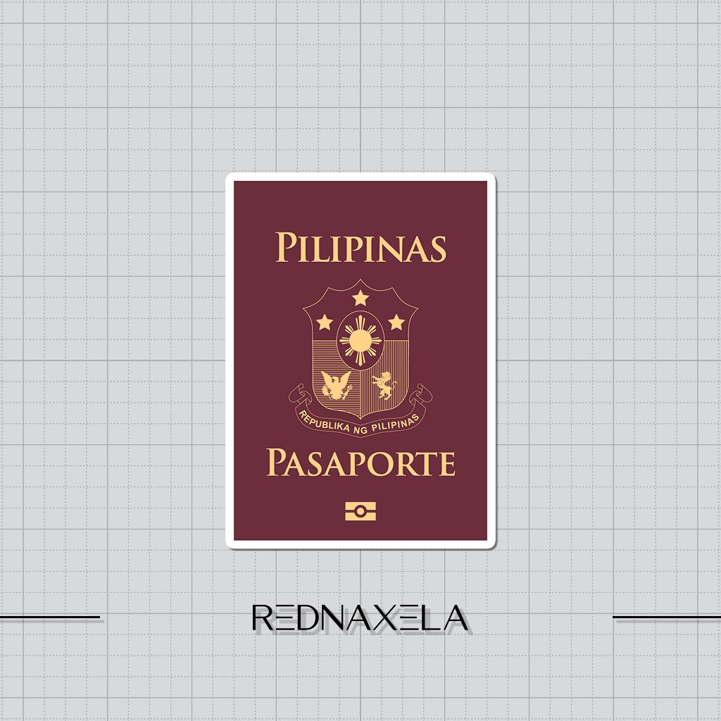 

Stiker Vinyl Philippines Passport Design Stiker Koper Outdoor Travel Sticker