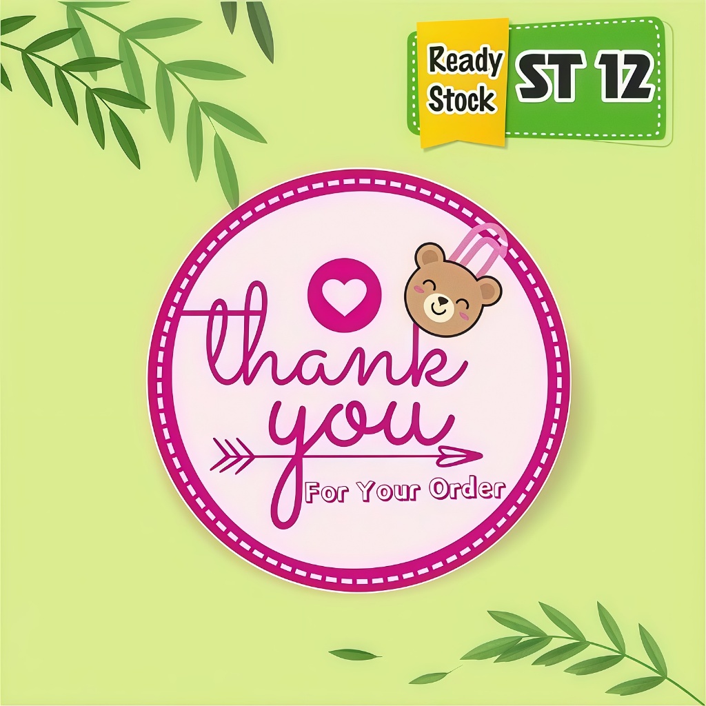 

Stiker Thank You ST 12 Murah Ecer / sticker thank you