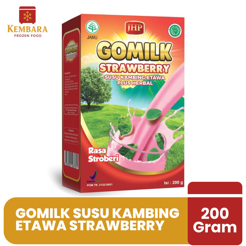 

Gomilk Strawberry Susu Kambing Etawa Plus Herbal 200 Gram