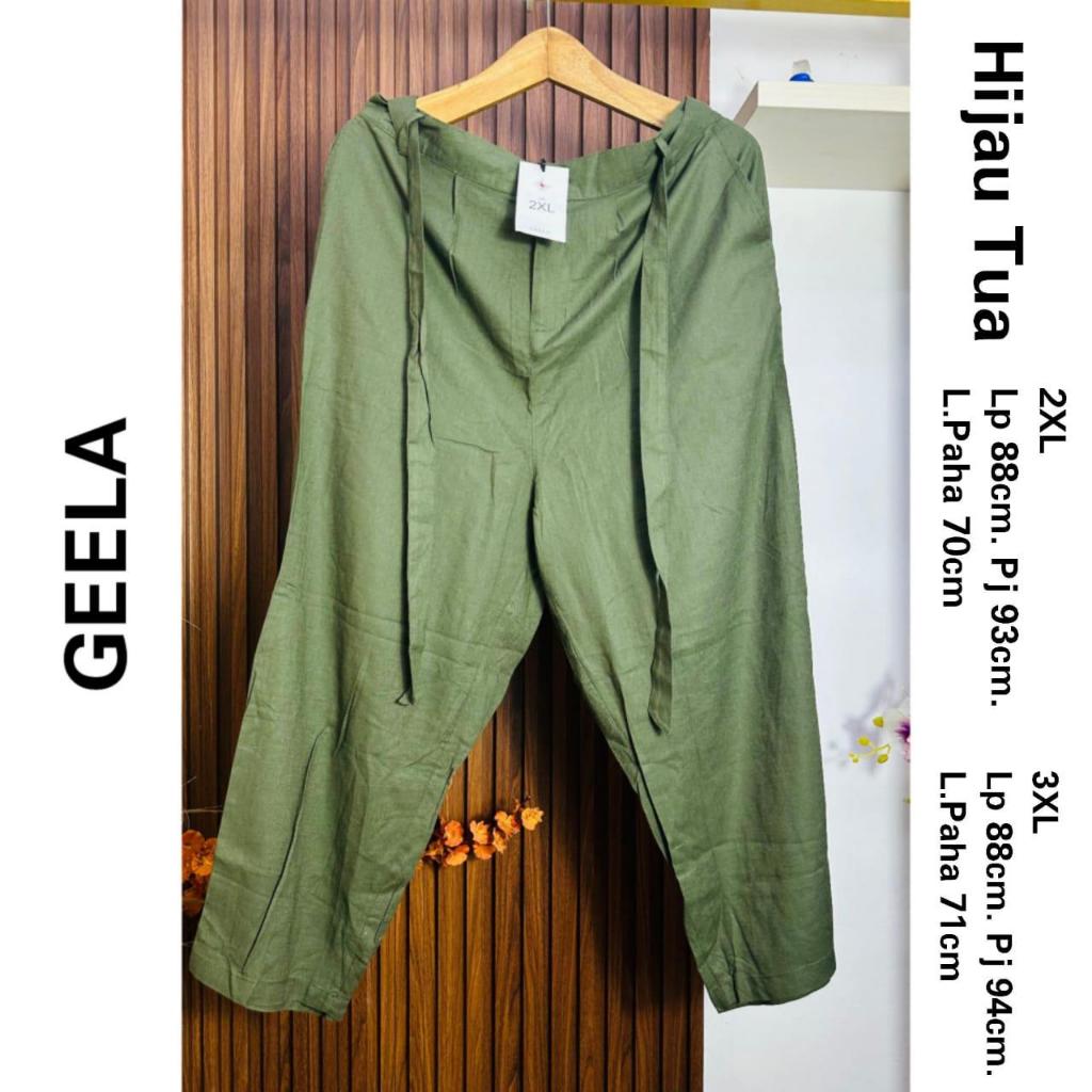 Celana panjang wanita dewasa kancing karet