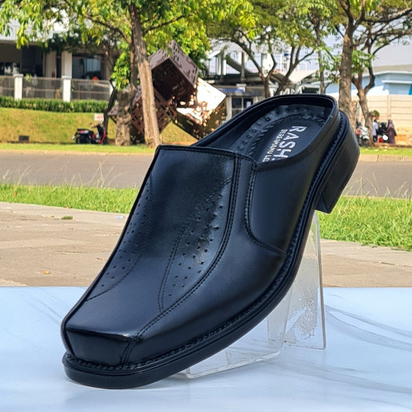 sepatu sandal selop pria tutong bustong slip-on kulit VL05 jumbo big size