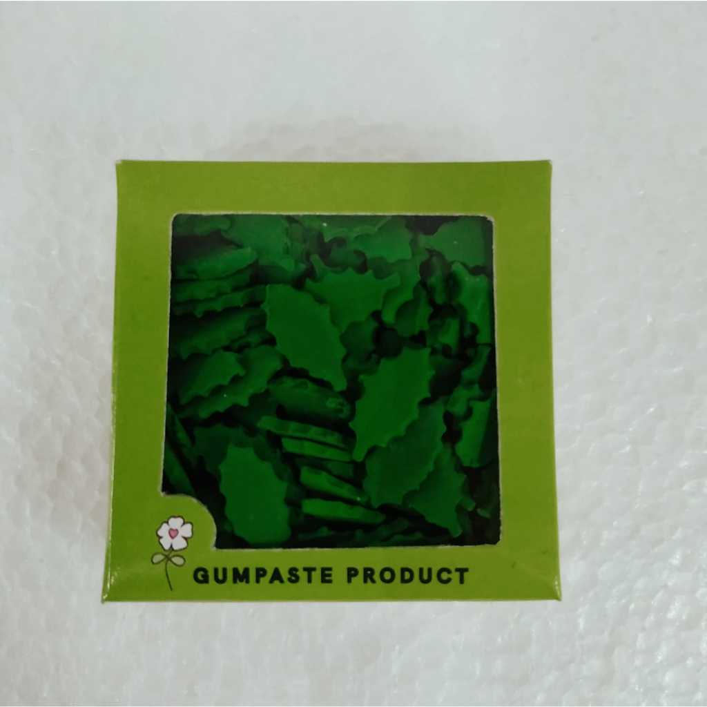 

Gumpaste Daun Natal / Hiasan Kue Bentuk Daun / Bunga Gumpaste