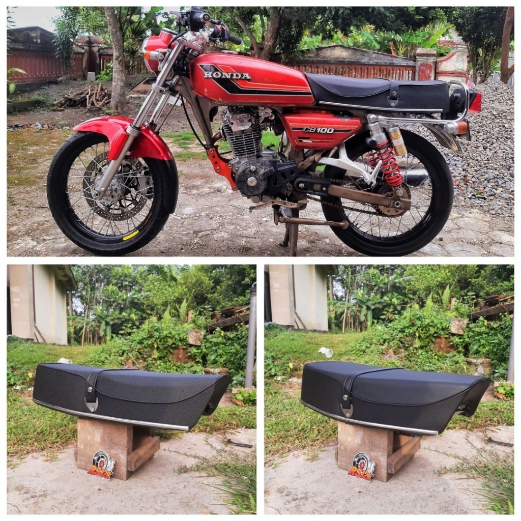 Jok Sadel Honda CB K5 CB100N Plat Anti Pres Besi Galvanis Presisi Nyakot Tangki Handmade Nganjuk