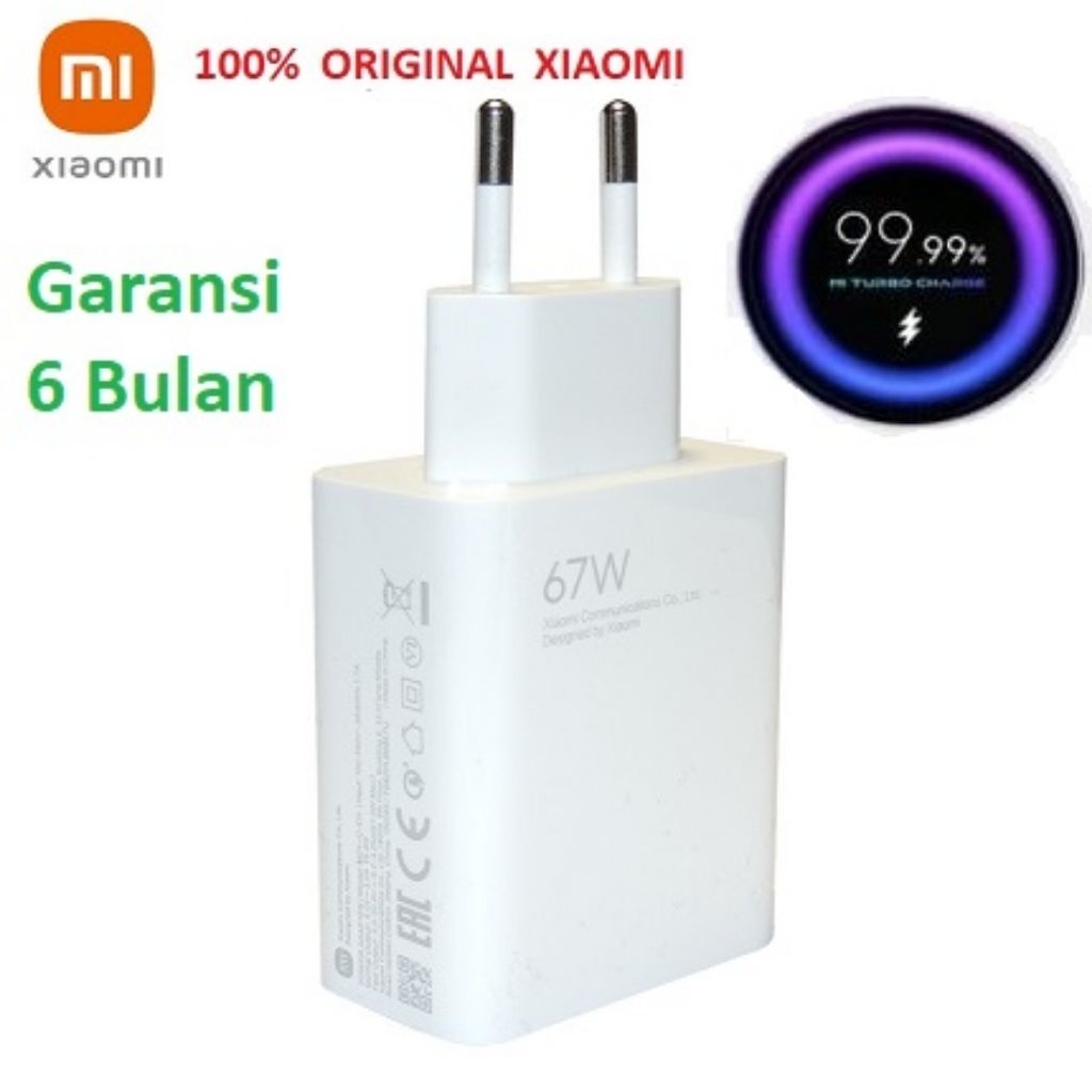 XIAOMI Adaptor Charger 67W Turbo Charge Original 100% Copotan