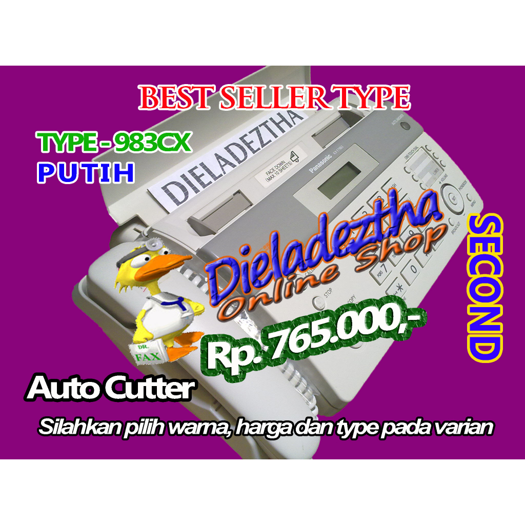 Mesin Fax Panasonic KX-FT Series (Auto Cutter) Kondisi Second Tapi Masih Bagus dan Normal