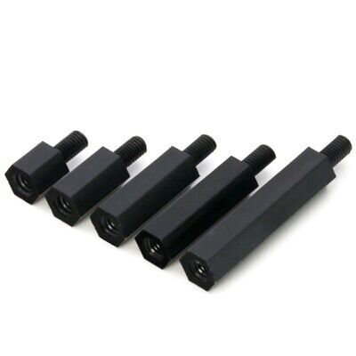 Black Nylon Spacer M3x5+6 Screw plastik M3 pilar 5mm PCB baud standoff