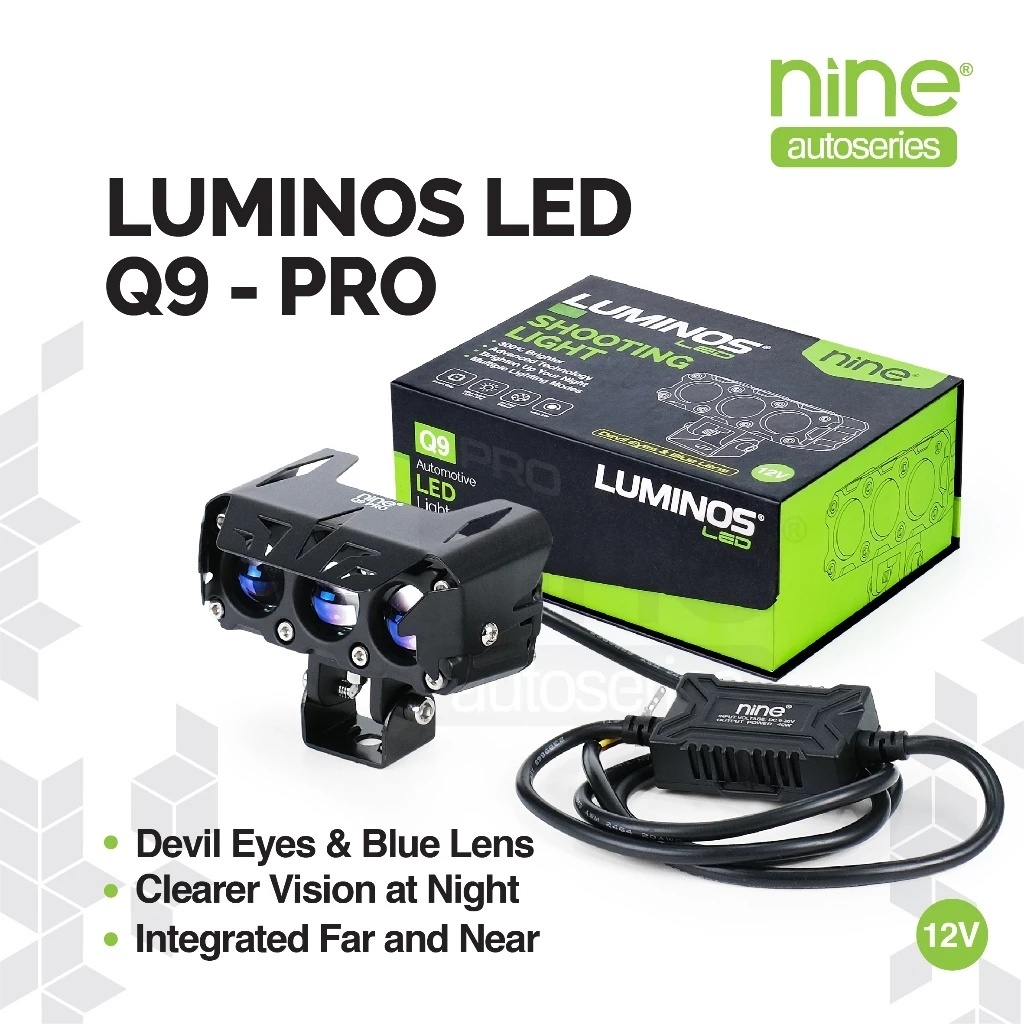 Lampu Tembak Sorot SQL 3 Mata Luminos 80 Watt Bluelens 2 Kipas Pendingin Q9PRO Luminos 3 Lensa