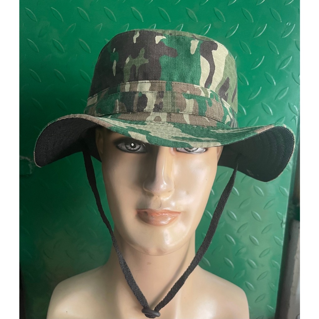 Topi Rimba Loreng Multicam TNI - Rimba Loreng - Bucket hat - Topi Kupluk Loreng - Topi Rimba Tebal L