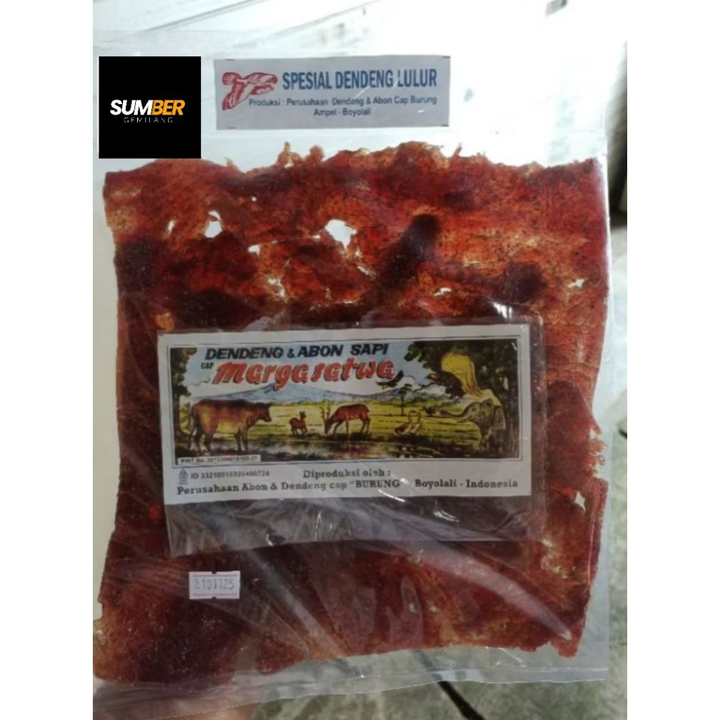 

dendeng lulur margasatwa 250 gram dendeng lulur 250 gram cap burung
