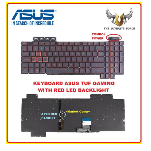 Keyboard Asus FX505GE FX505DD FX505D FX505DV FX505G FX505GT TUF Gaming