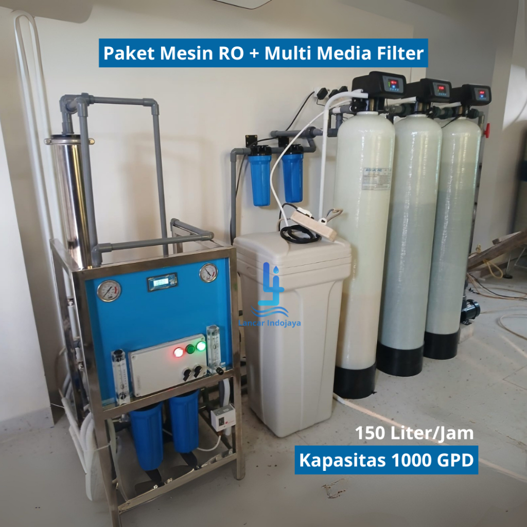 Paket Pasang Mesin RO 1000 - 2000 - 4000 - 6000 - 8000 - 10000 - 14000 GPD MULTI MEDIA FILTER