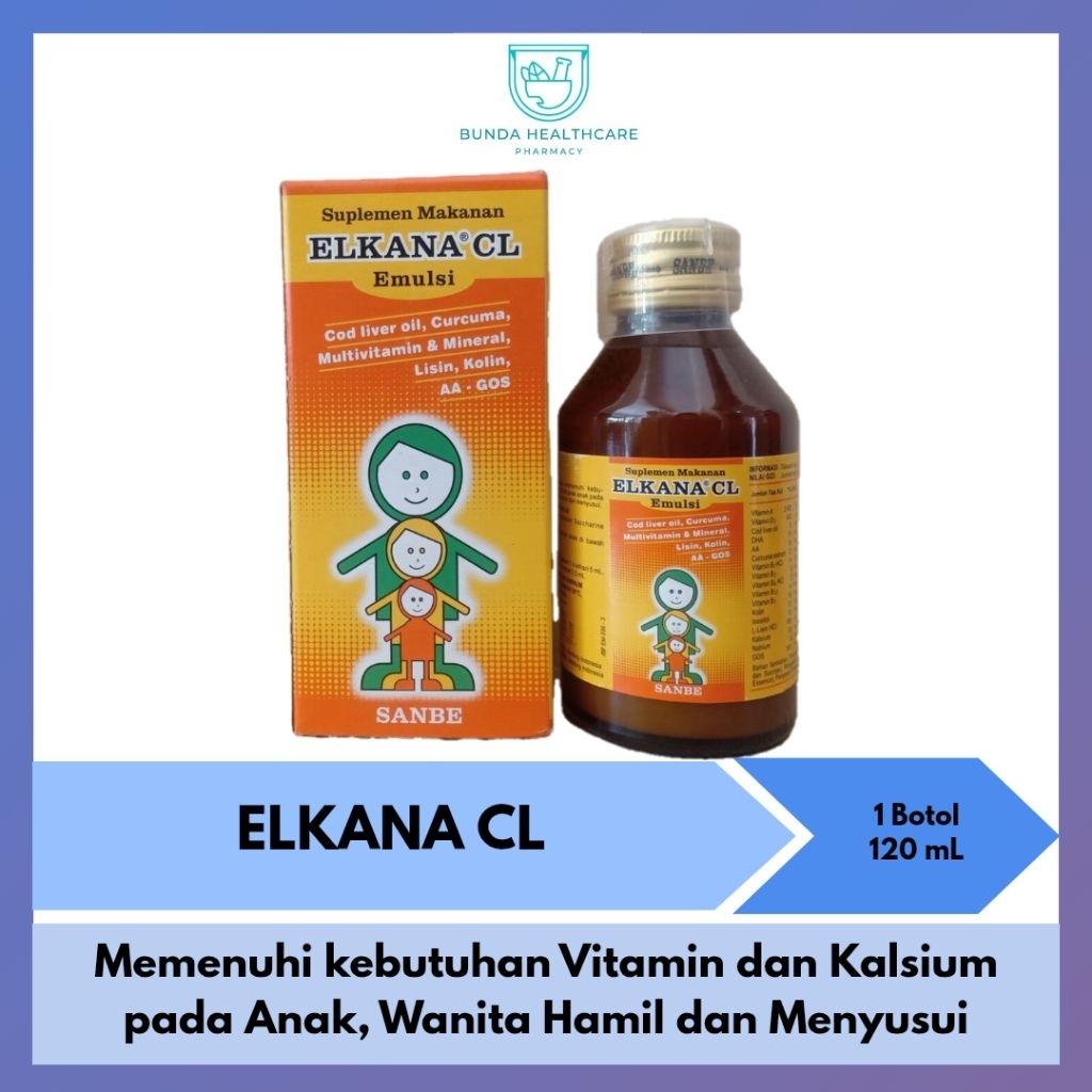 Elkana CL | Vitamin Kalsium dan Minyak Ikan untuk Anak, Ibu Hamil dan Menyusui