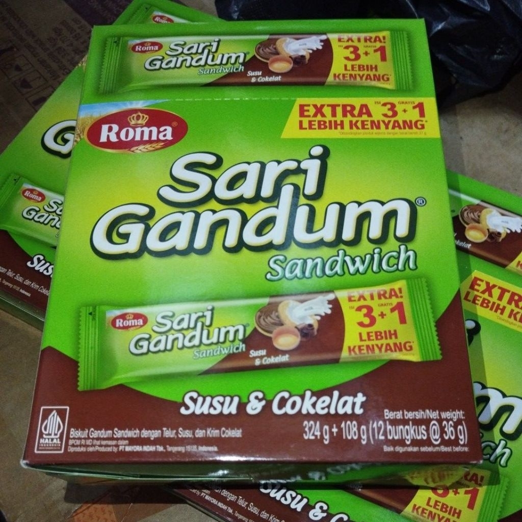 

ROMA SARI GANDUM 1BOX (12PCS)