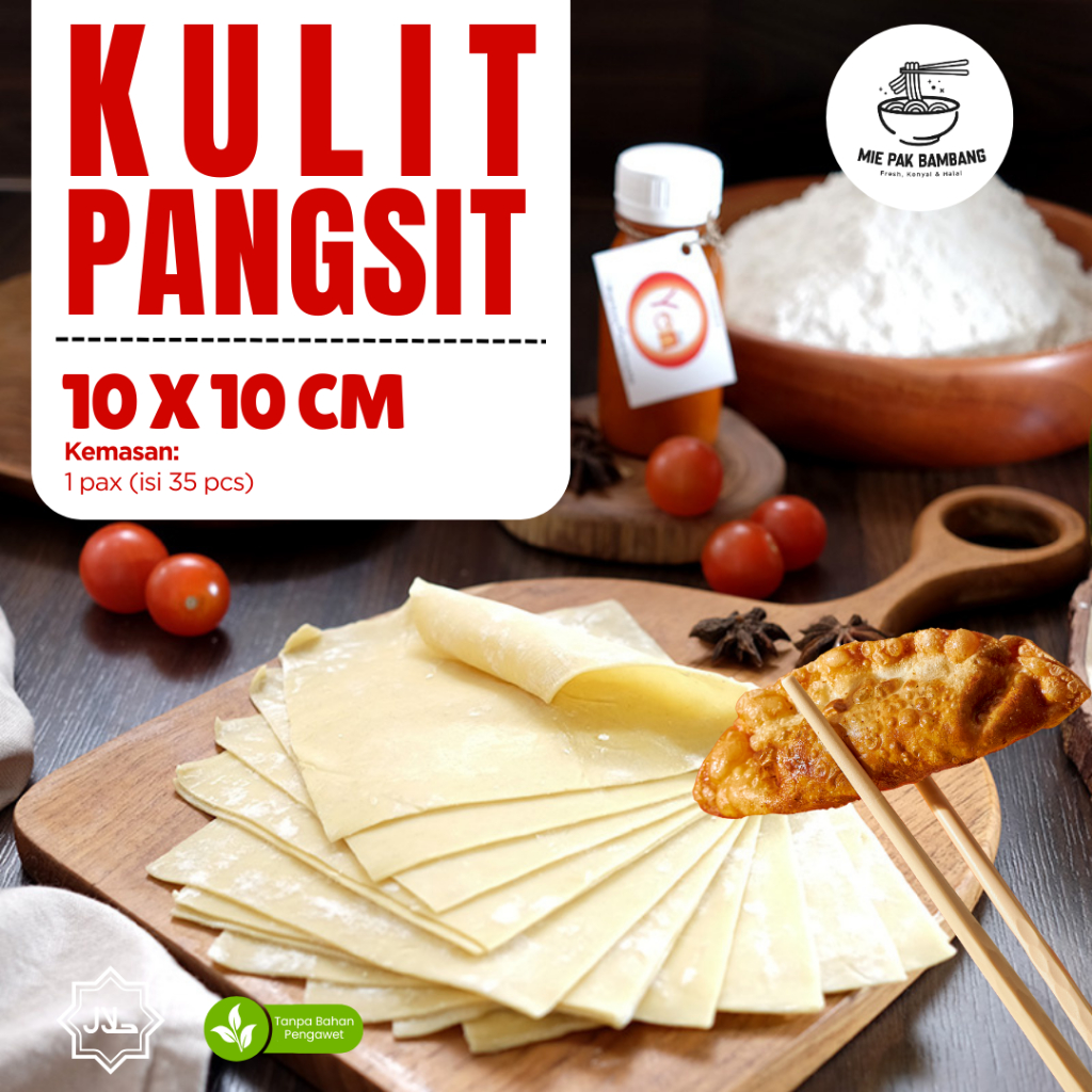 Kulit Pangsit Dimsum Mentah Rebus Anti Sobek Isi 50 – Kulit Pangsit Goreng Isi 100 Lembar Tipis Lent