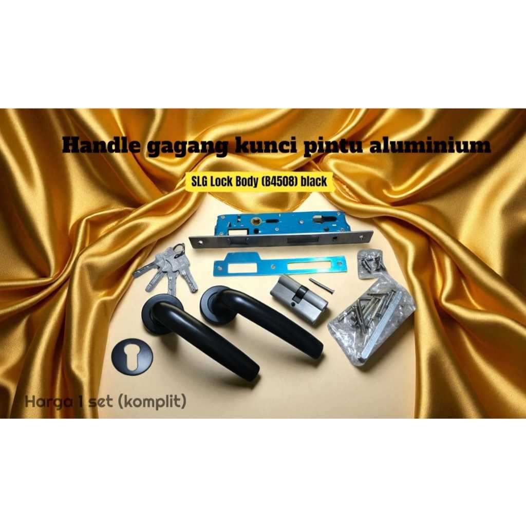 Handle Set Pintu Aluminium, Kunci pintu aluminium 1 set lengkap