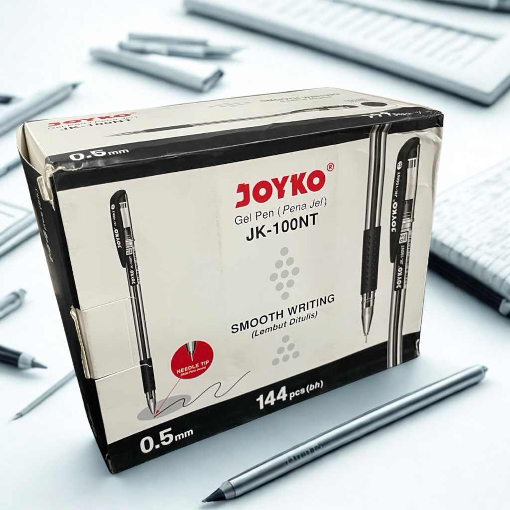 

Pen Bolpen Gel JK-100 Joyko (12 PCS ) tinta Hitam Stationery - PEN JK