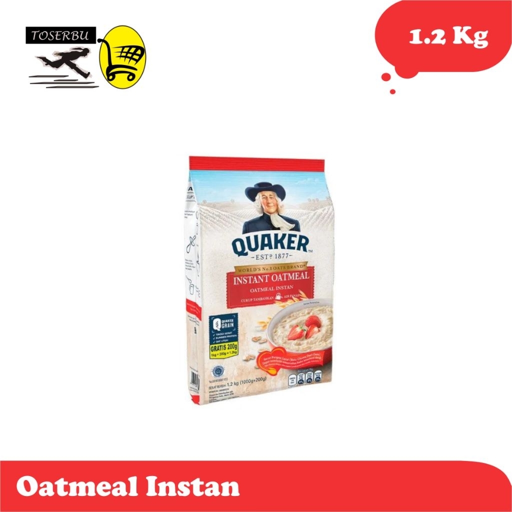 

QUAKER Instant Oatmeal / Oat Instan 1.2 Kg