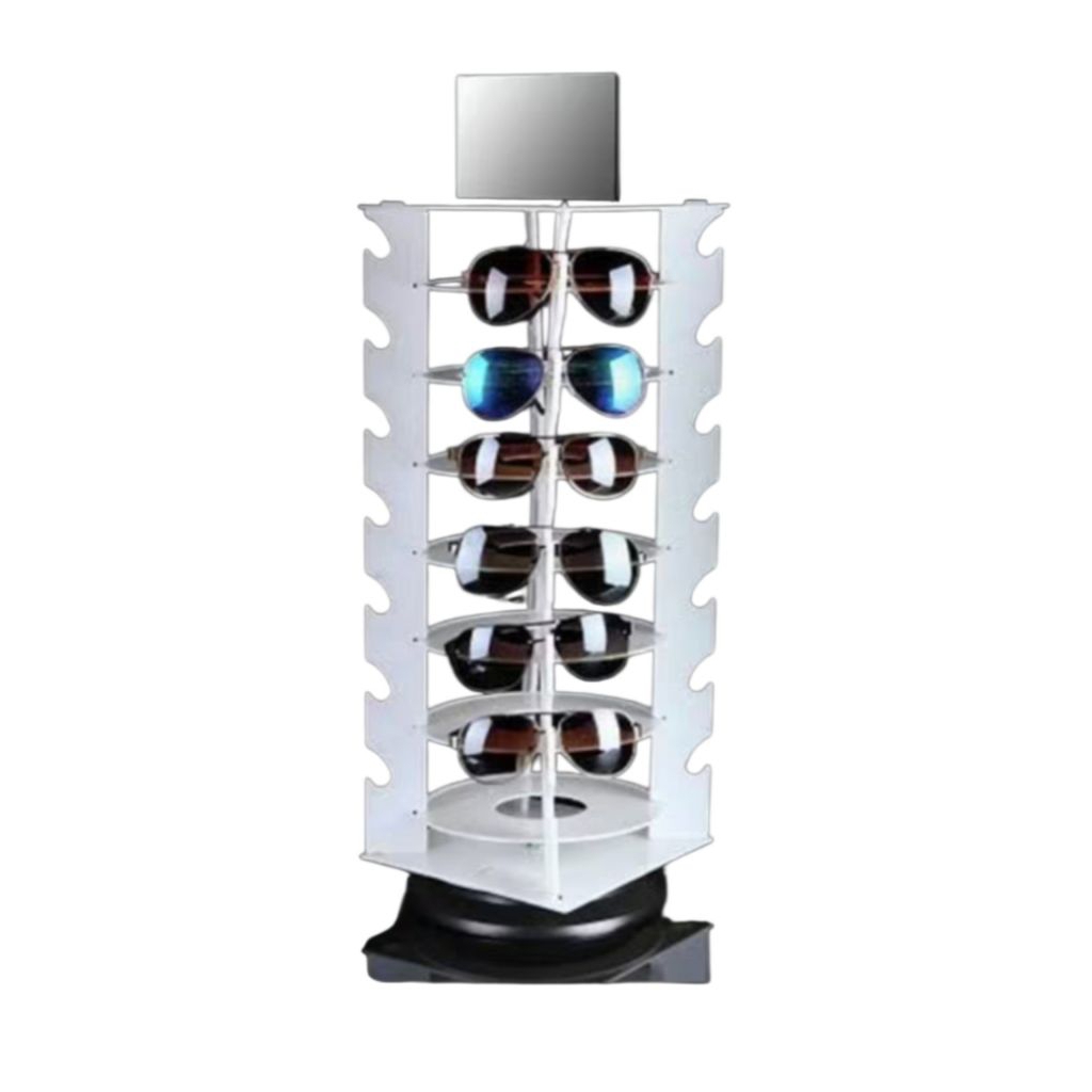 rak display kacamata isi 28 / rak kacamata bisa berputar / display kacamata muat 28