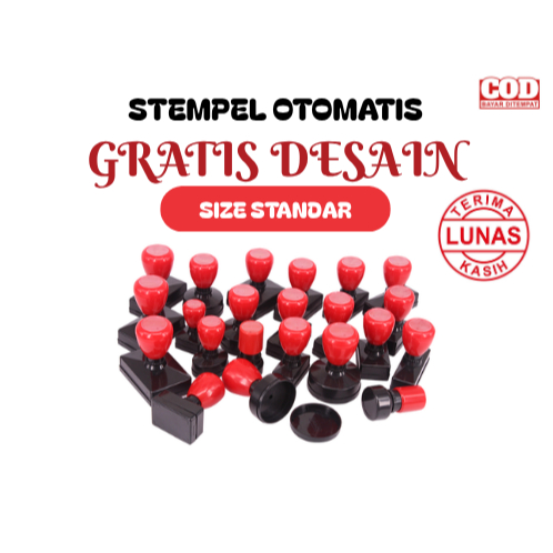 

STAMPEL FLASH OTOMATIS CUSOM-FREE DESIGN / KUALITAS BAIK / STEMPEL CUSTOM UKURAN STANDAR