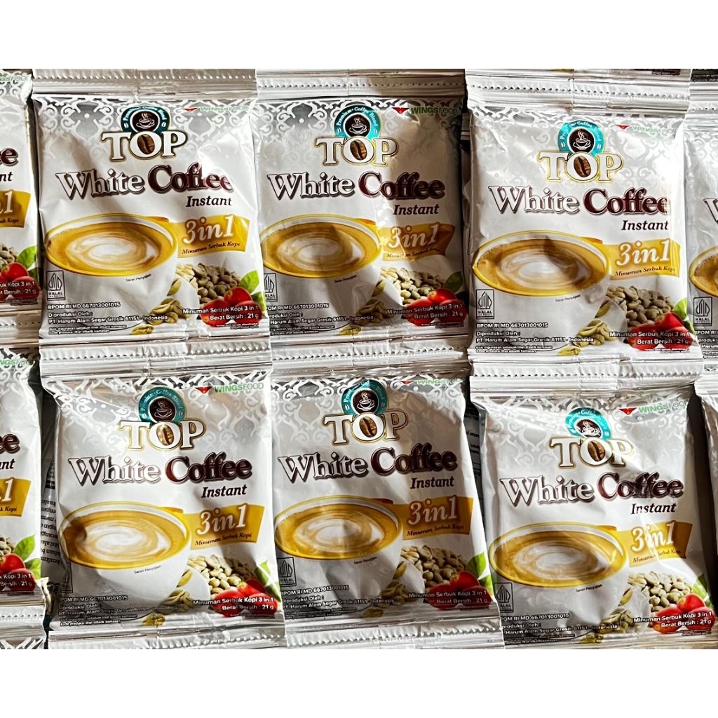 

TOP WHITEE COFFEE INSTANT 3in1 1 Renteng isi 12 Sachet