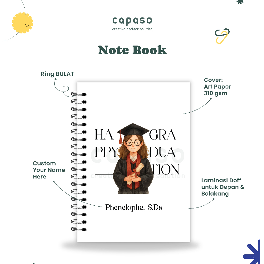 

Notebook Spiral Custom Desain / Notebook Art Paper Custom Aesthetic / Gift Book / Kado Buku / Buku Custom / Graduation Gift / Book Custom / Special Custom Book / Buku Catatan / Note Book / Scheduling Book