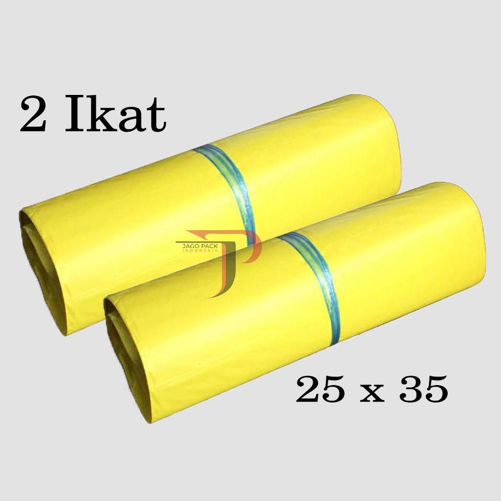 

2 IKAT / 200 LEMBAR - Plastik Polymailer Kuning 25 x 35 cm - packaging Kantong Amplop